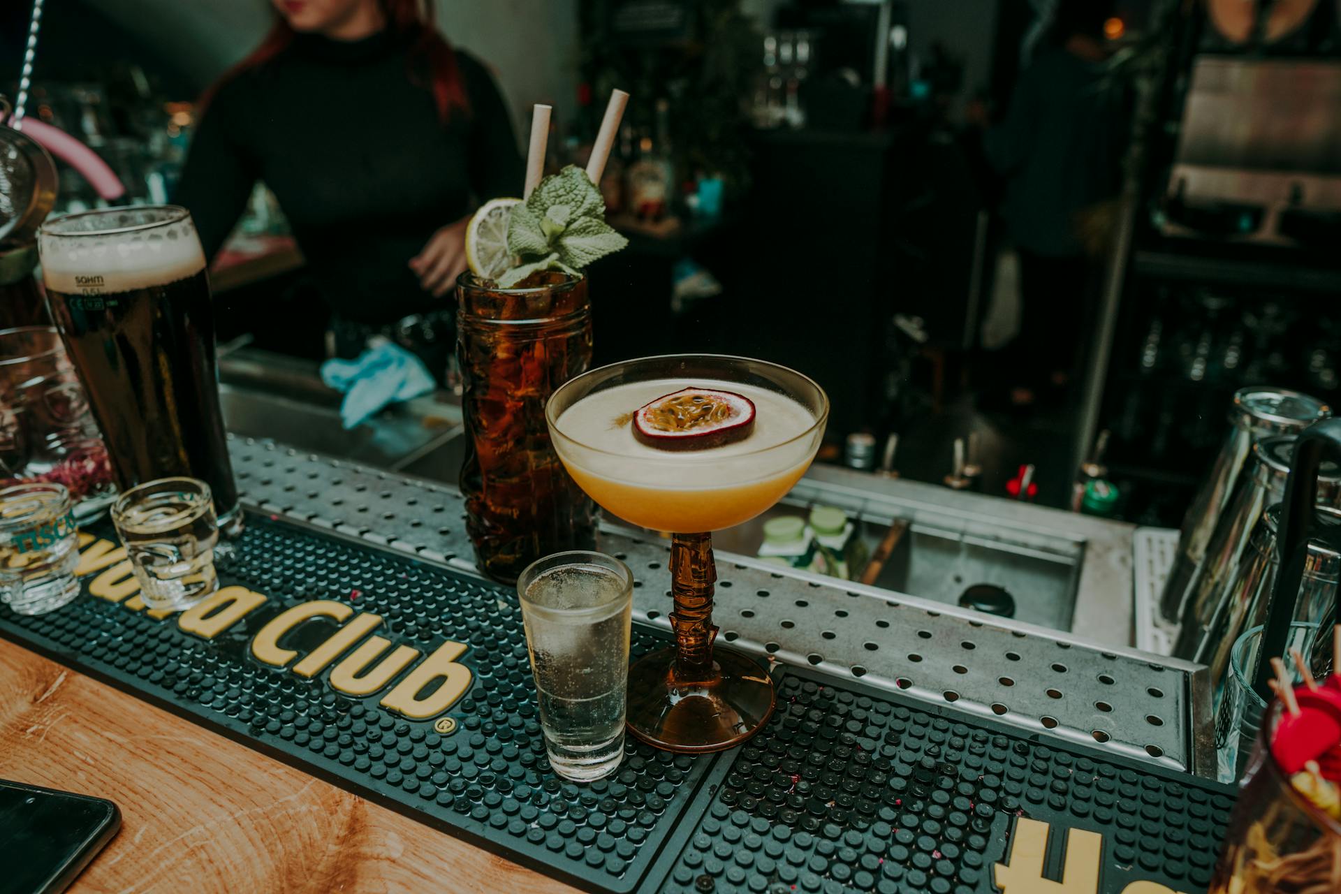 Doha Sunset — passion fruit cocktail at Marina 29